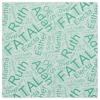 OES Collage Green Fabric