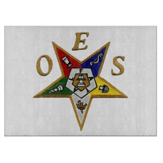 OES Decorative Glass Cutting Board 15"x11" (Front)