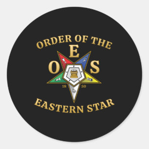 Oes Emblem Order Of The Eastern Star Classic Round Sticker