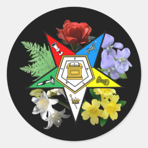 OES Floral Emblem autocollant
