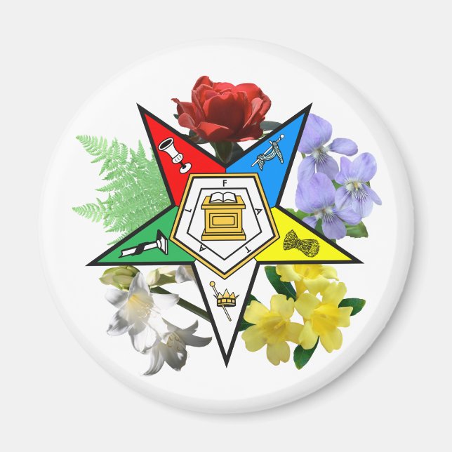 OES floral Emblem Magnet (Front)