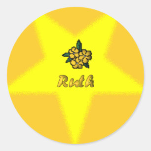 OES Floral Star Point Sticker -Ruth