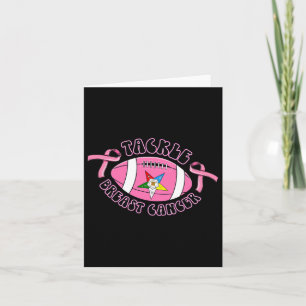 Oes Footbyll Tackle Of Eastern Star Breast Cancer  Card