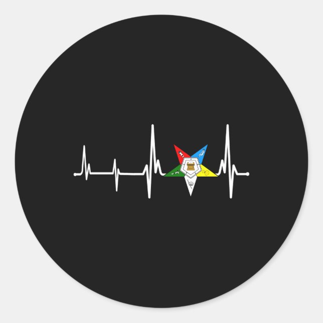 Oes Hebeat Star Order Of The Eastern Star Mother'S Classic Round Sticker (Front)