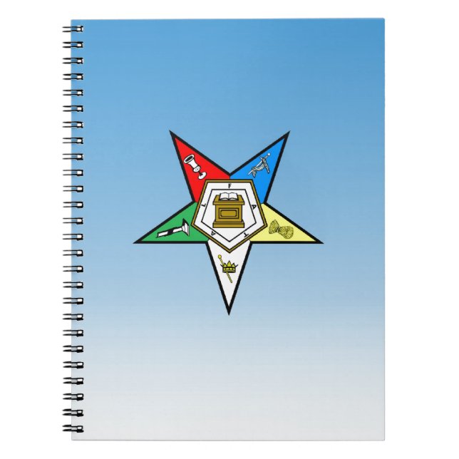 OES Order of the Eastern Star Blue Notebook (Front)