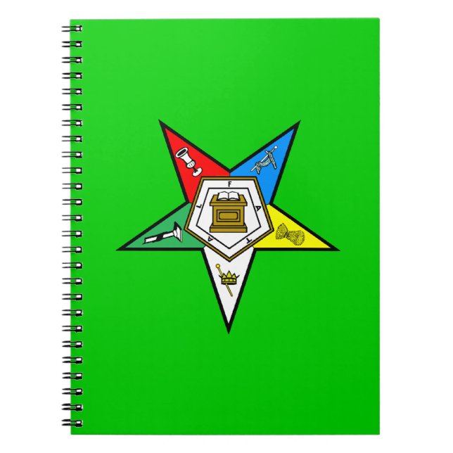 OES Order of the Eastern Star Notebook (Front)