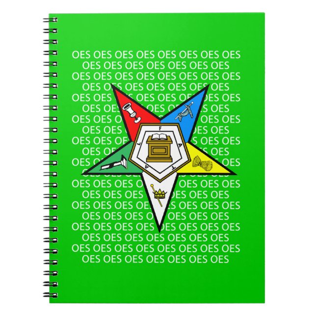 OES Order of the Eastern Star Notebook (Front)