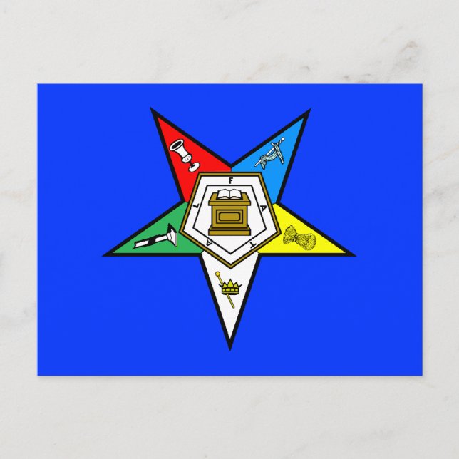 OES Order of the Eastern Star Postcard (Front)