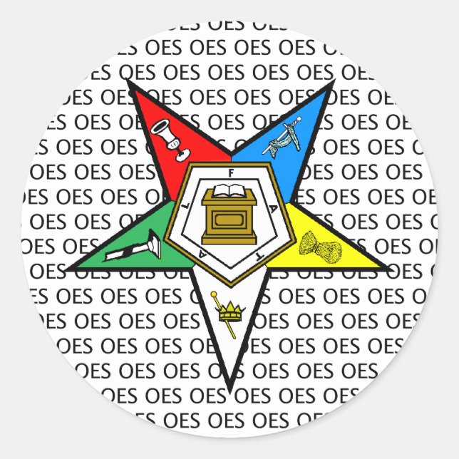 OES Order of the Eastern Star Sticker (Front)
