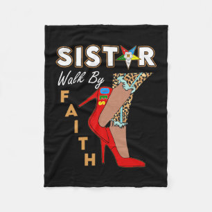 Oes Sistar Leopard Walk By Faith Eastern Star Than Fleece Blanket