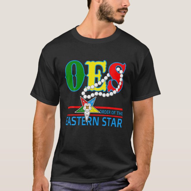 OES Star Necklace Order Of The Eastern Star Mother T-Shirt (Front)