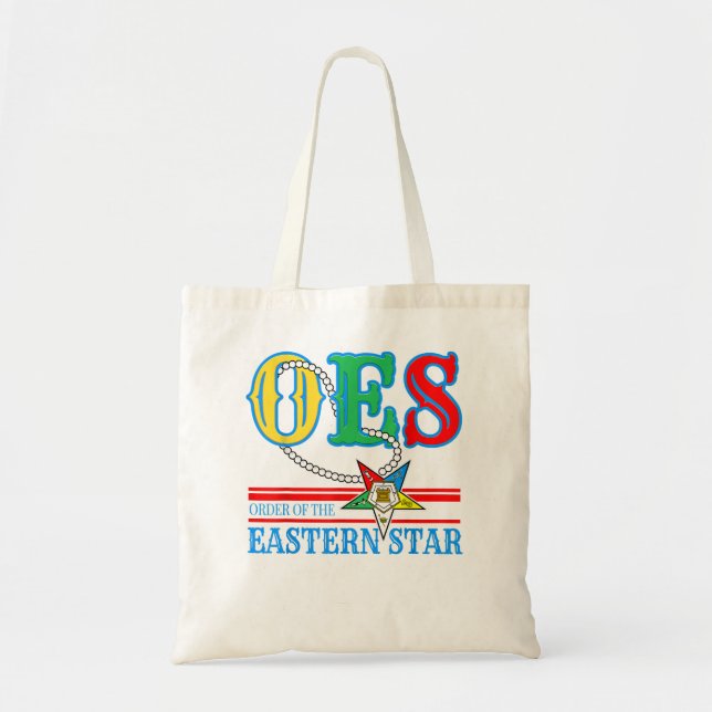 OES Star Necklace Order of the Eastern Star Mother Tote Bag (Front)