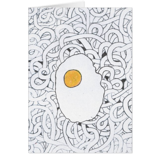 Oeuf au plat et spaghetti (Devant)