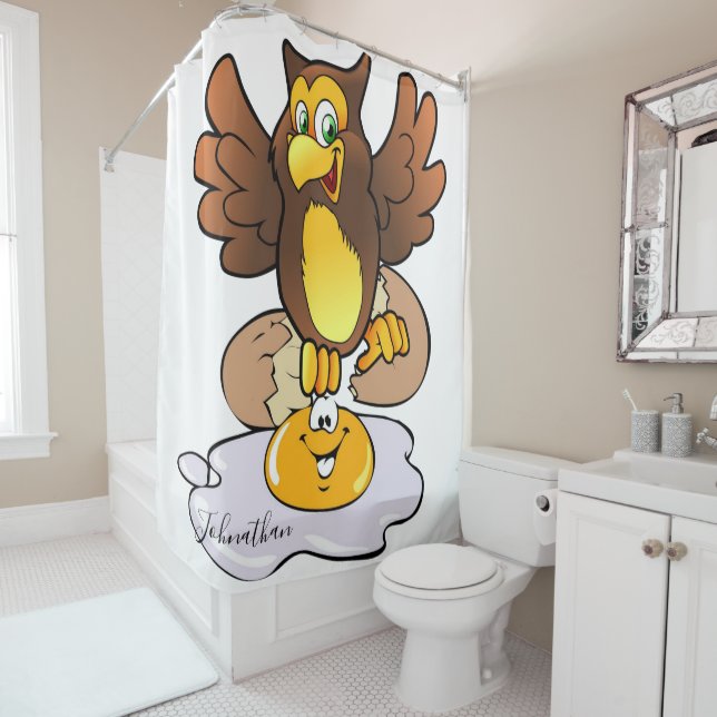 Oeuf du rideau de douche (En situation)