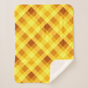 Oeuf mignon Jaune Plaid Petite couverture Sherpa