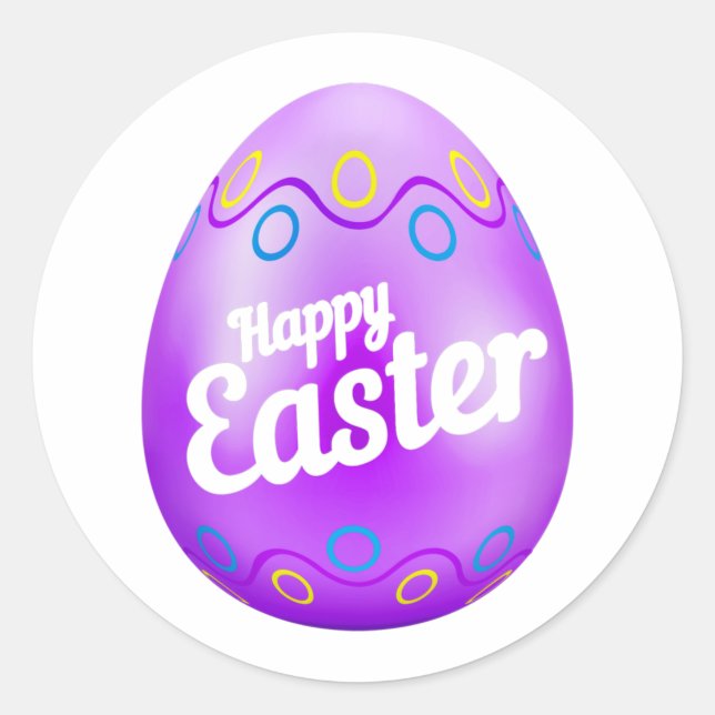 Oeuf pourpre - Sticker de Pâques (Devant)