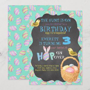 Oeuf-Stravaganza Invitation d'anniversaire