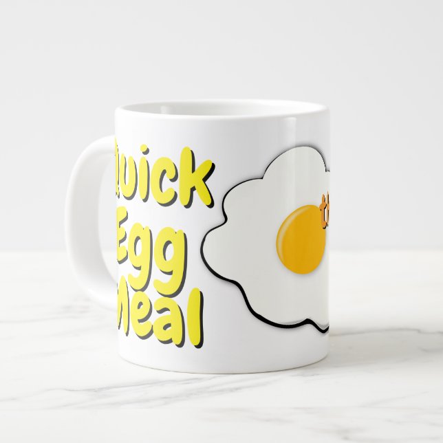 OEufs brouillés au four micro-ondes Mug avec citat (Devant gauche)