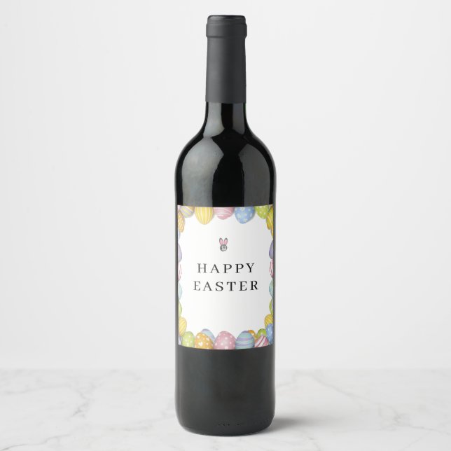 OEufs colorés Vin Étiquette (Devant)