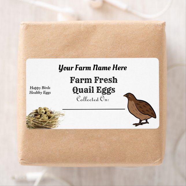 Oeufs de caille frais de ferme Carton blanc (En situation)