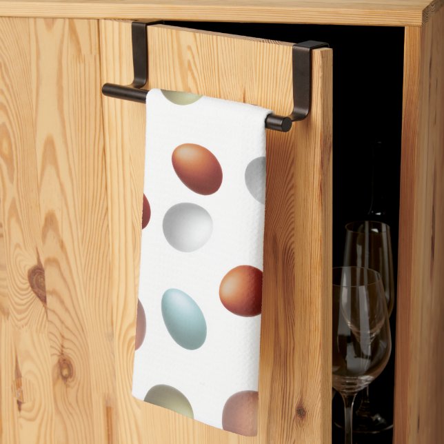 OEufs de ferme Serviette de cuisine (Pliage en tiers)