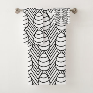 Oeufs de Pâques Chevron Stripes heureux Motif de P