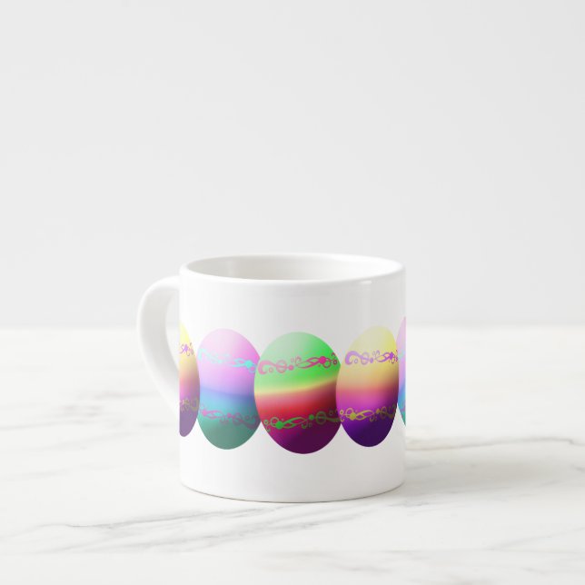 Oeufs de Pâques colorés Espresso Mug (Devant gauche)