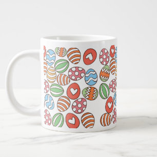 Oeufs de Pâques colorés Mug de café géant - Coupe 