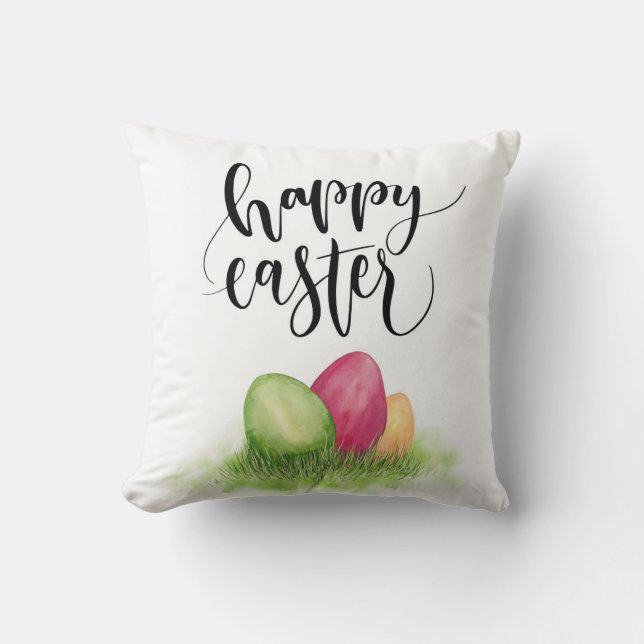 oeufs de Pâques coussin, coussin de Pâques heureux (Recto)