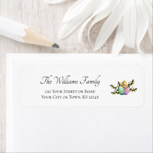 Oeufs de Pâques décorés Coloré Adresse de retour