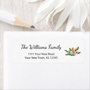 Oeufs de Pâques décorés Coloré Adresse de retour