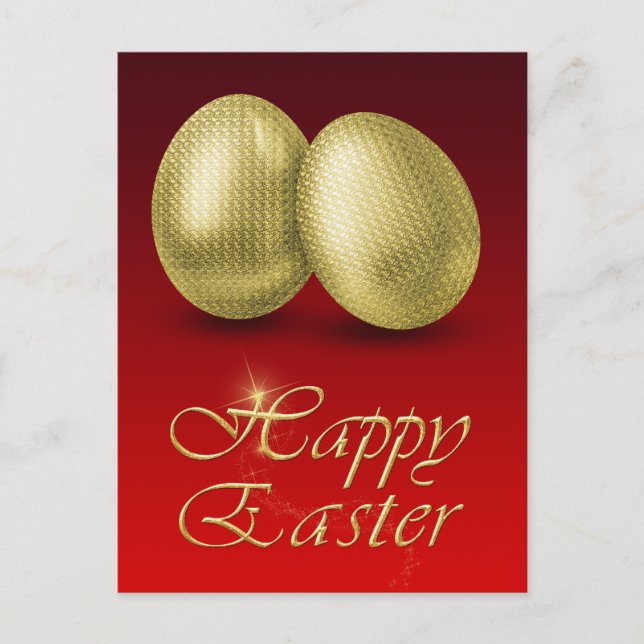 Oeufs de Pâques d'or - Carte postale (Devant)