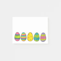 OEufs de Pâques peints colorés Post-it