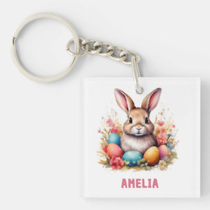 Œufs de Pâques personnalisés mignons de lapin 