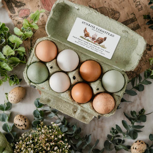 Oeufs frais de ferme Carton d'oeuf de monogramme