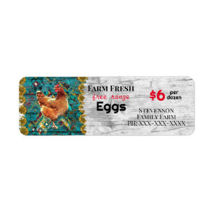 OEufs frais de ferme Poulets de carton à portée li