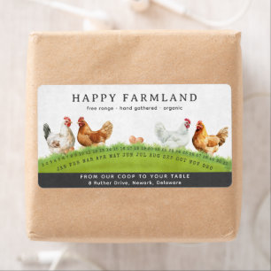 Oeufs frais de la ferme Poulets aquarelle Champ
