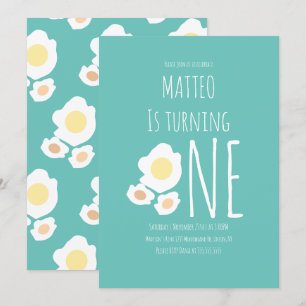 Oeufs frits Invitation d'anniversaire