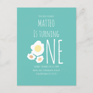 Oeufs frits Invitation d'anniversaire