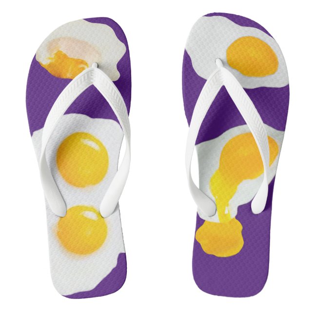 'Oeufs Frits' Tongs Adultes (Semelle)
