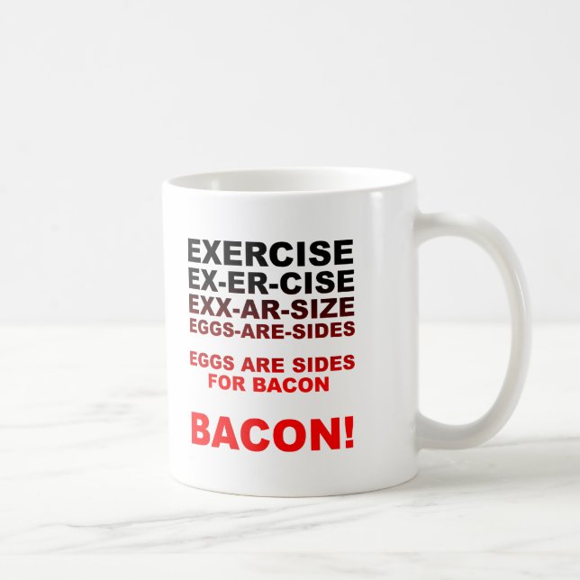 Oeufs Pour Bacon Mug Drôle (Droite)