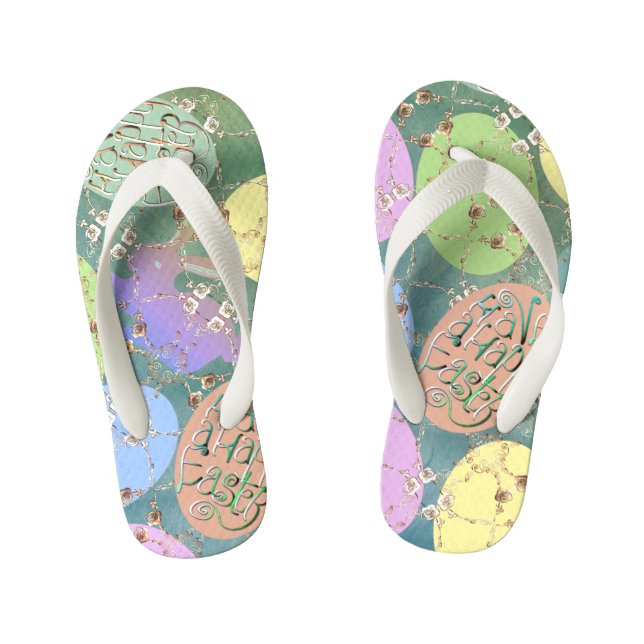Oeufs Roses de Pâques paire de tongs (Semelle)
