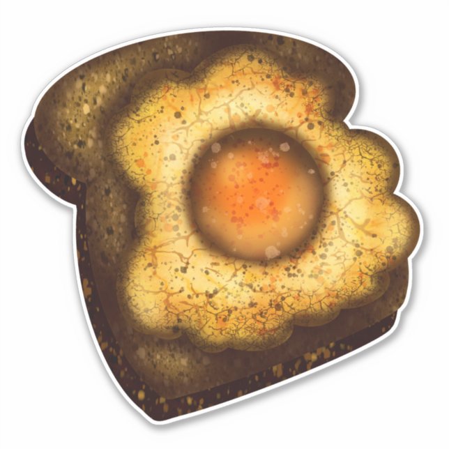 Oeufs sur Sticker Toast (Devant)