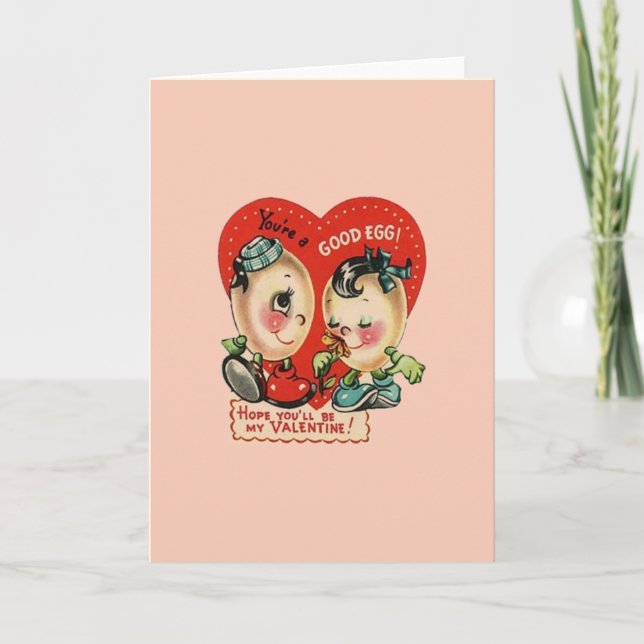 Oeufs vintages Carte Saint-Valentin (Devant)