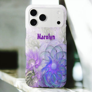 Oeuvre Abstraite violette et bleue