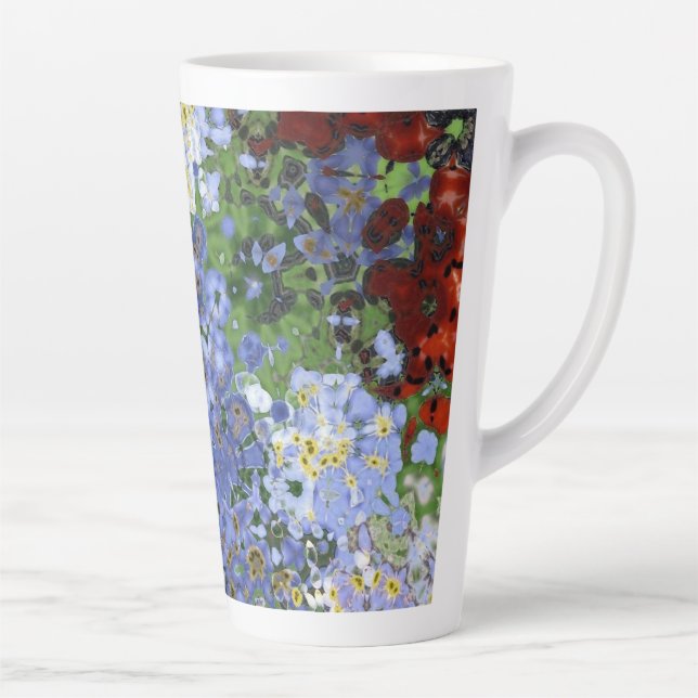 OEuvre d'art abstrait moderne - Mug en latte (Droite)