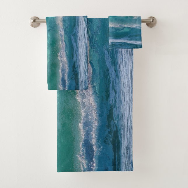 OEuvre d'art acrylique de l'élégant océan bleu| (En situation)