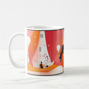 Œuvre d'art de l'arche géométrique. Tasse à café r