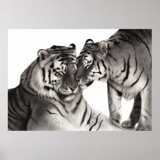 Œuvre d'art de tigre peinte à la main - Décoration