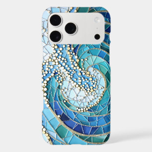 Œuvre d'art en mosaïque de mer de vagues
